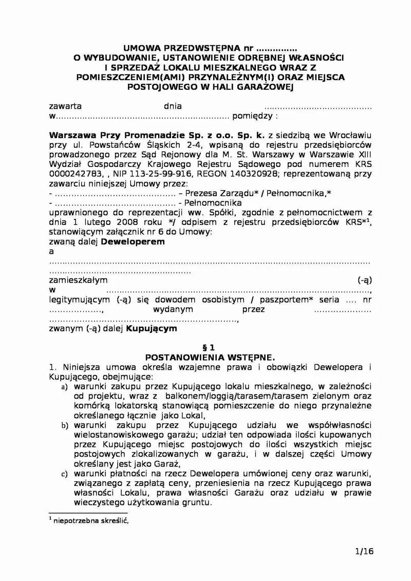 Warunki rozwiązania umowy deweloperskiej